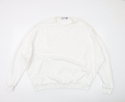 Womens UK Size L ASOS DESIGN White Pullover Sweatshirt