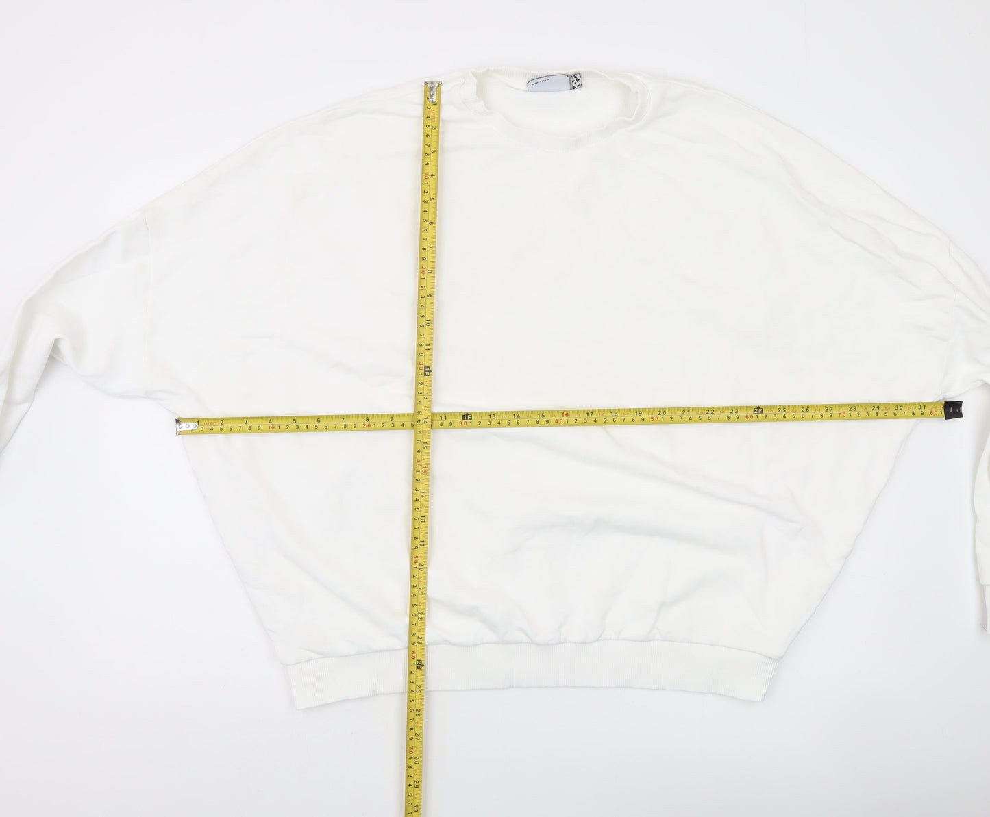 Womens UK Size L ASOS DESIGN White Pullover Sweatshirt