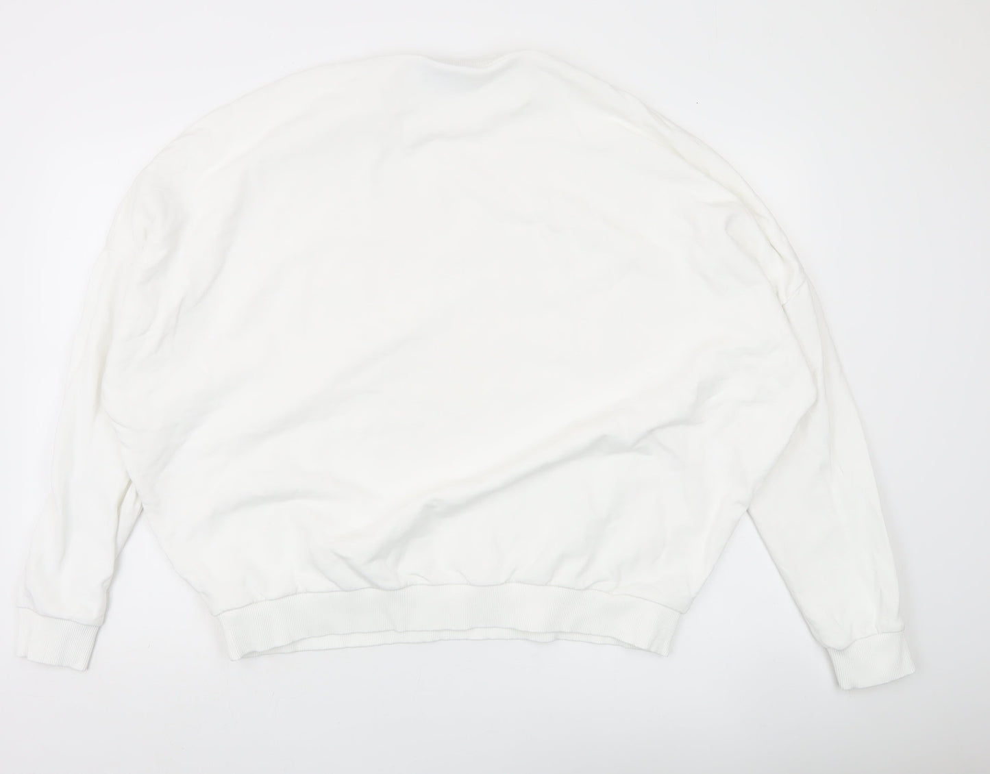 Womens UK Size L ASOS DESIGN White Pullover Sweatshirt