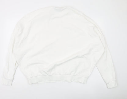 Womens UK Size L ASOS DESIGN White Pullover Sweatshirt