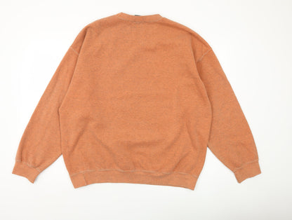 Urban Outfitters Mens Orange Sweatshirt L Graphic Print Pullover