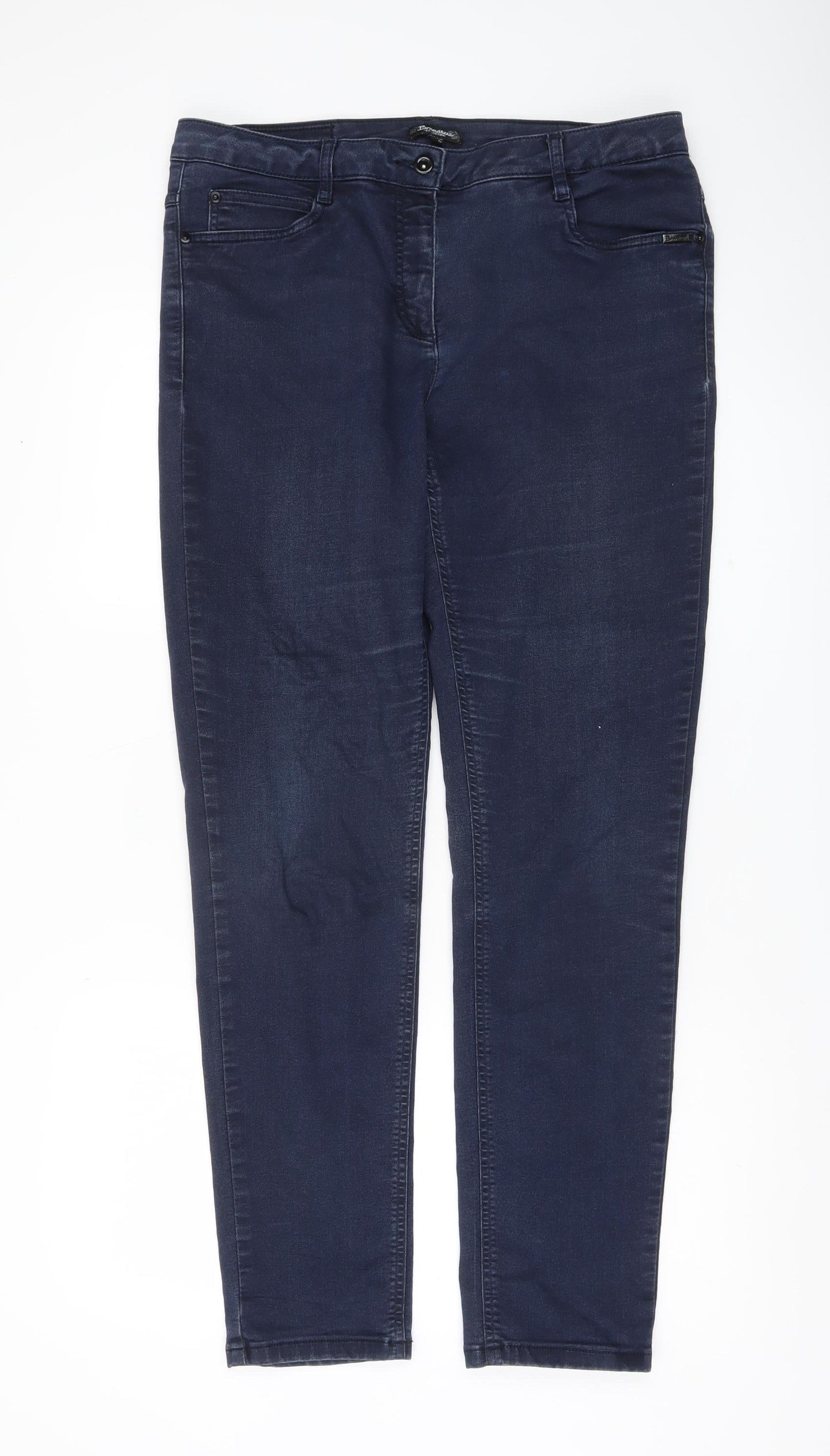Branatex Women’s Blue Skinny Jeans Size 14 Slim Fit Stretch Denim