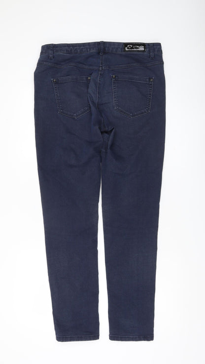 Branatex Women’s Blue Skinny Jeans Size 14 Slim Fit Stretch Denim