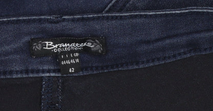 Branatex Women’s Blue Skinny Jeans Size 14 Slim Fit Stretch Denim