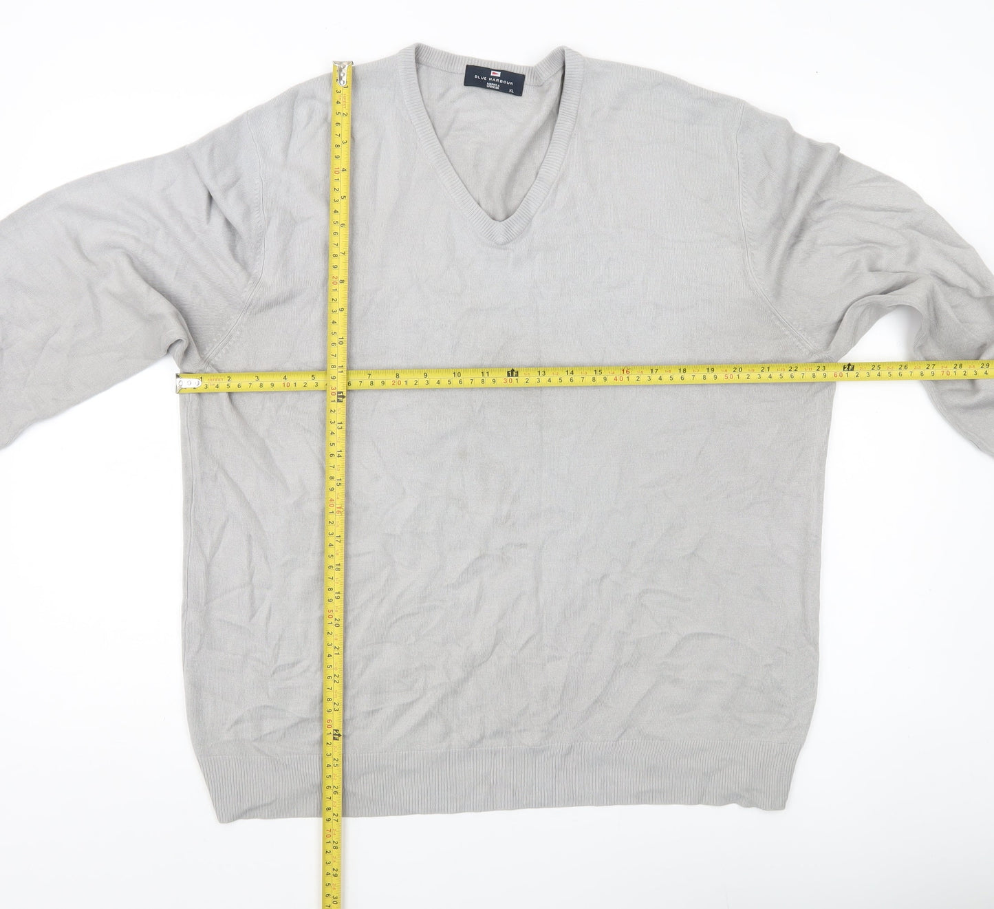 Marks and Spencer Men’s Grey XL V-Neck Pullover Jumper