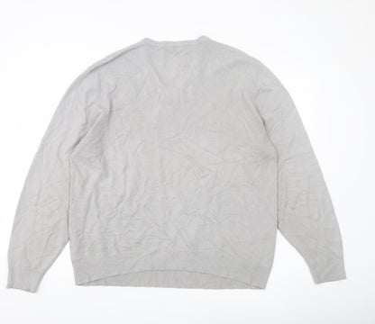 Marks and Spencer Men’s Grey XL V-Neck Pullover Jumper