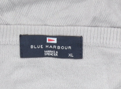 Marks and Spencer Men’s Grey XL V-Neck Pullover Jumper