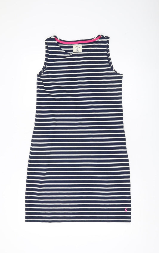 Joules Women’s Blue Striped Cotton Tank Dress Size 10 Nautical