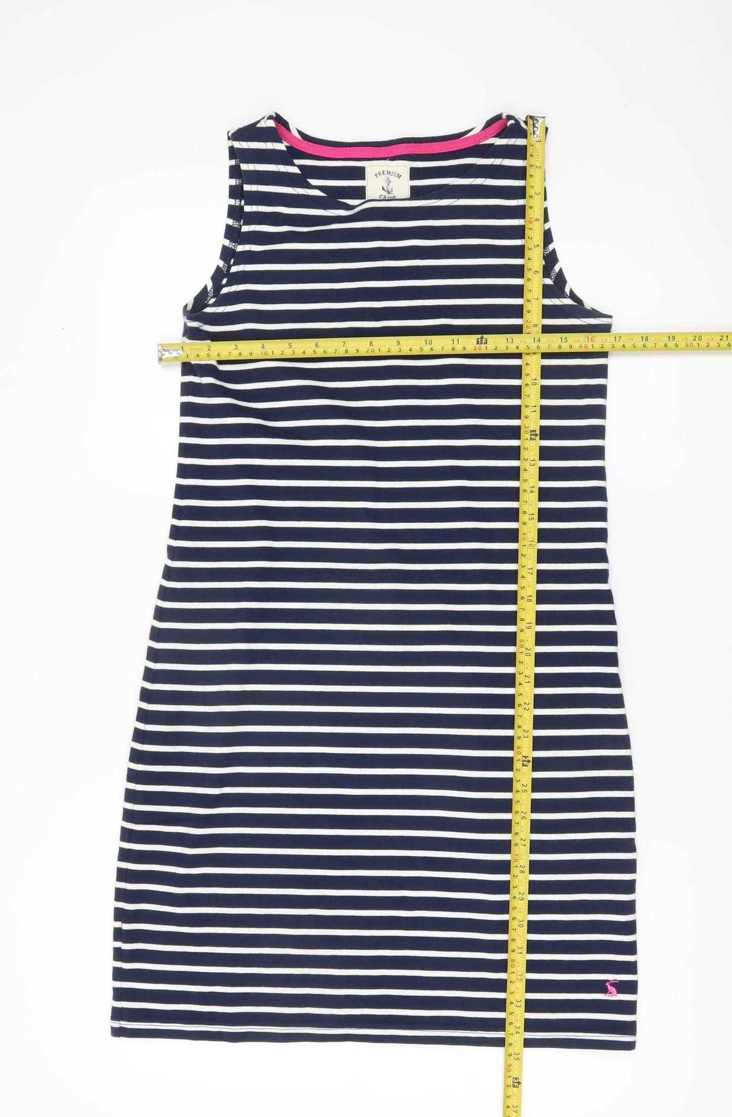 Joules Women’s Blue Striped Cotton Tank Dress Size 10 Nautical