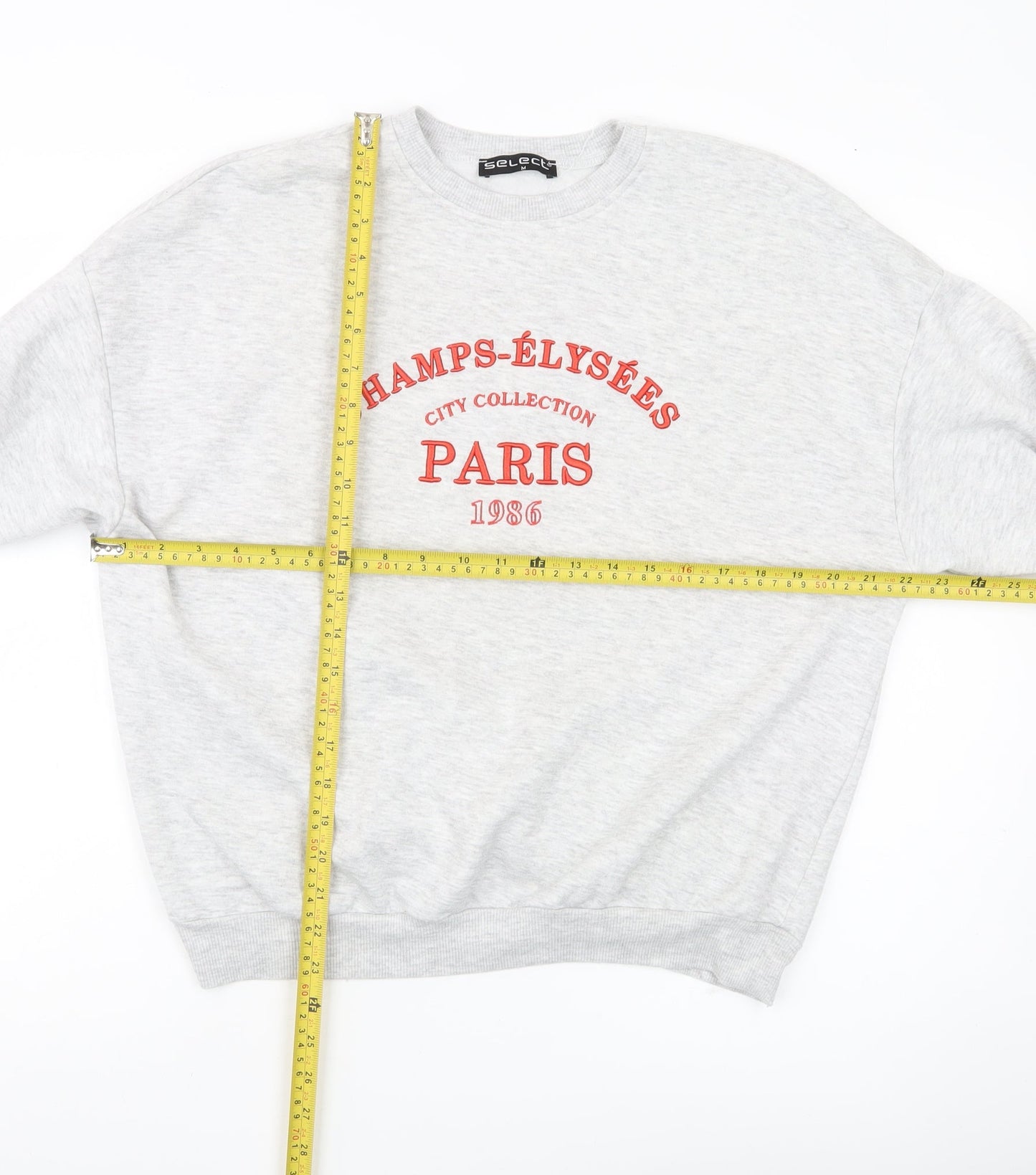 Select Women’s Grey Paris Graphic Pullover Sweatshirt M