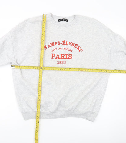 Select Women’s Grey Paris Graphic Pullover Sweatshirt M