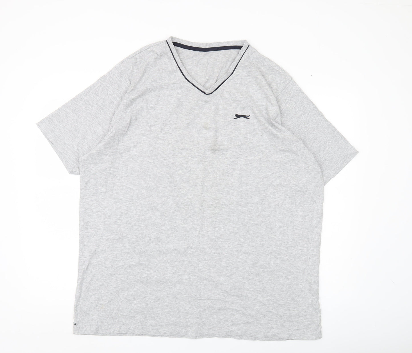 Slazenger Men’s Grey 2XL V-Neck Cotton Blend T-Shirt