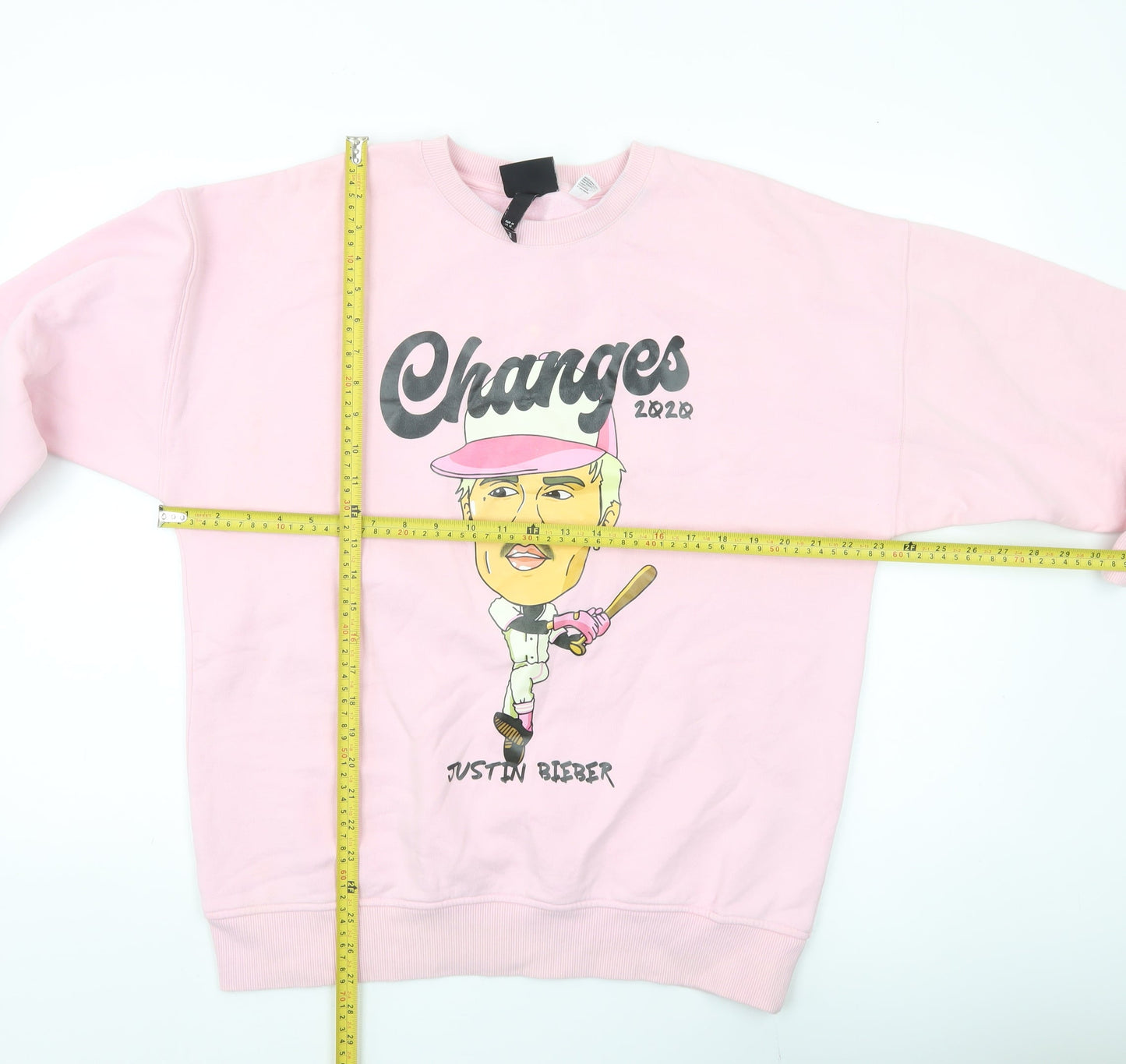 Mens UK Size M H&M Pink Pullover Sweatshirt
