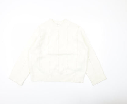 Womens UK Size M Marks and Spencer Ivory Pullover Jumper