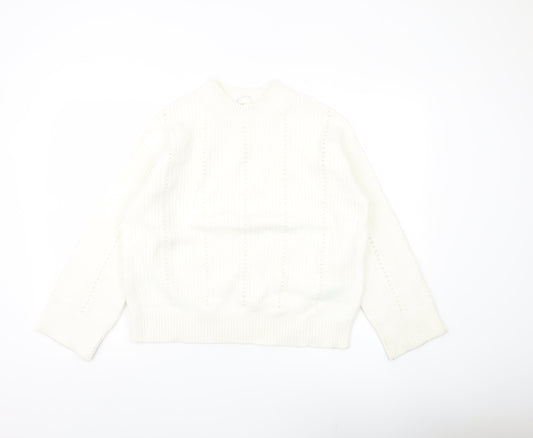 Womens UK Size M Marks and Spencer Ivory Pullover Jumper