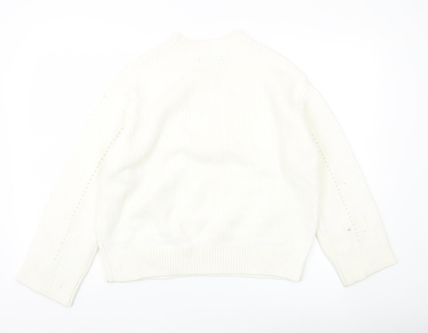 Womens UK Size M Marks and Spencer Ivory Pullover Jumper