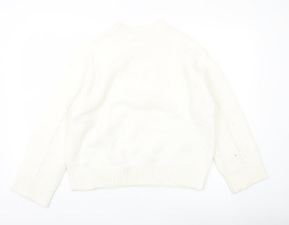 Womens UK Size M Marks and Spencer Ivory Pullover Jumper