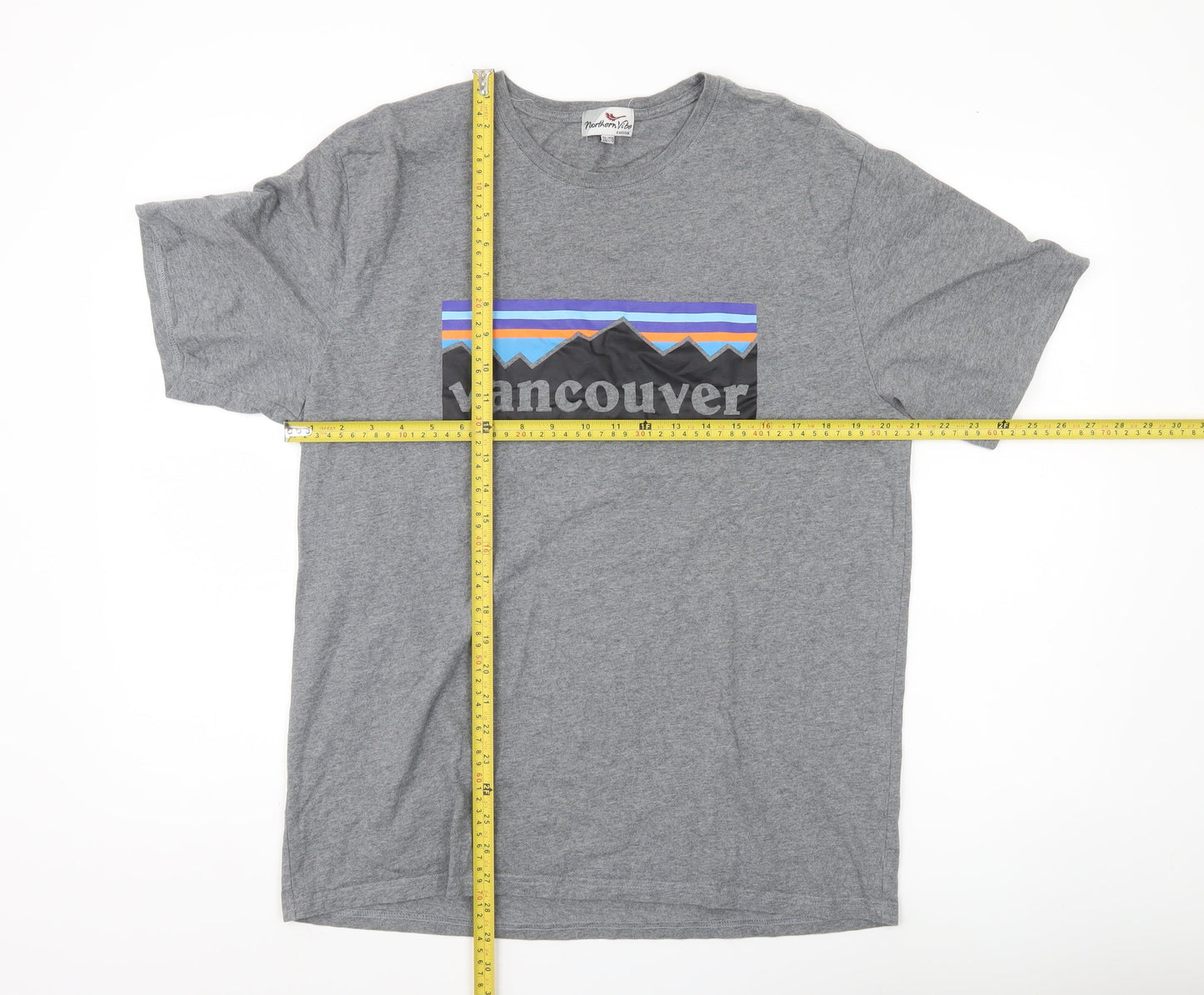 Northern Vibe Men's Grey 2XL Vancouver Graphic T-Shirt