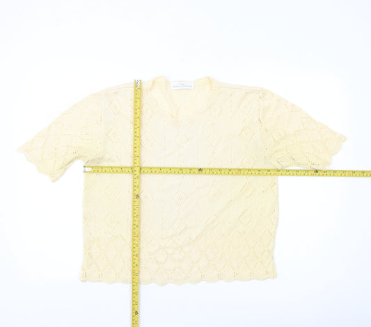 Womens UK Size 16 Marks and Spencer Yellow Pullover Jumper