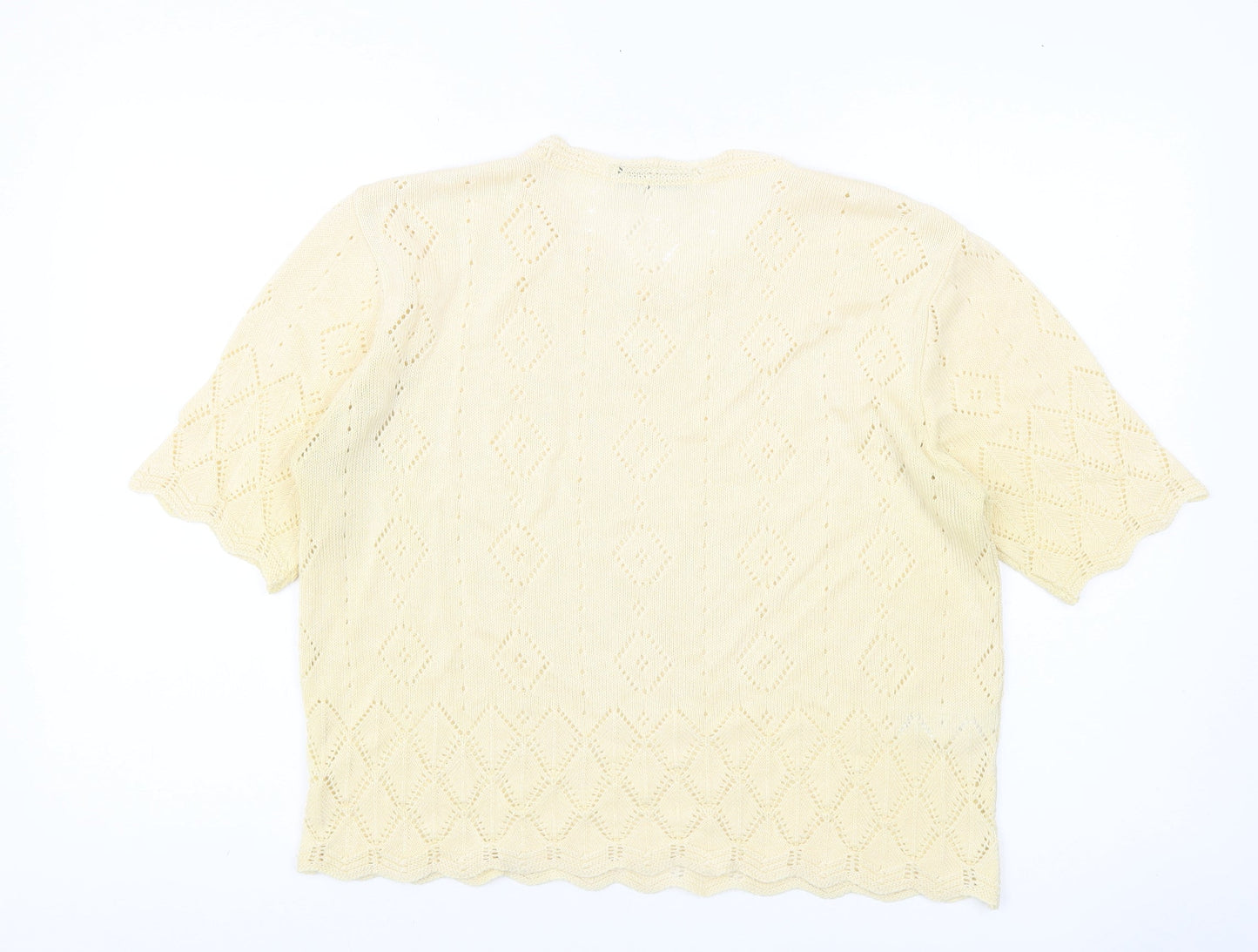 Womens UK Size 16 Marks and Spencer Yellow Pullover Jumper
