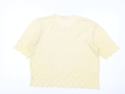Womens UK Size 16 Marks and Spencer Yellow Pullover Jumper