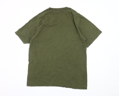 Mens UK Size L Hard Rock Cafe Green  T-Shirt