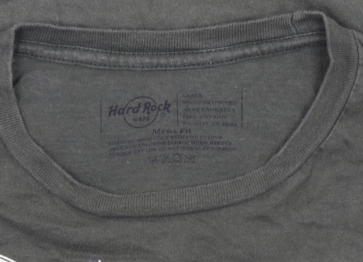 Mens UK Size L Hard Rock Cafe Green  T-Shirt