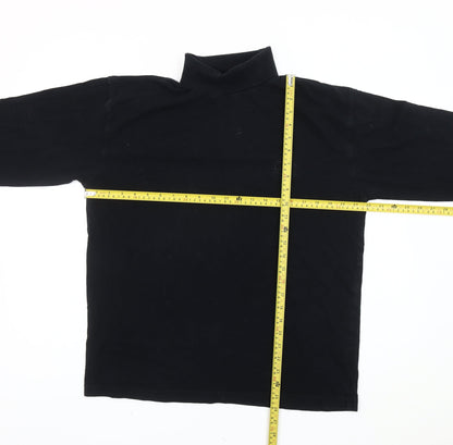 Mens UK Size M Cotton Traders Black Pullover Sweatshirt