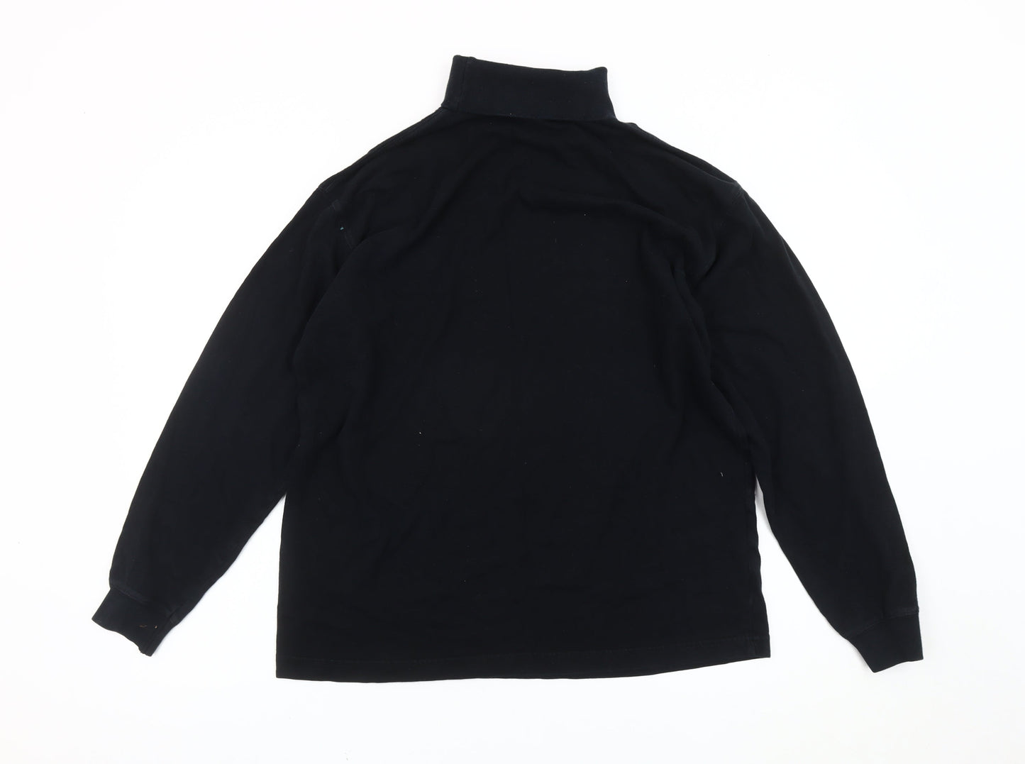 Mens UK Size M Cotton Traders Black Pullover Sweatshirt