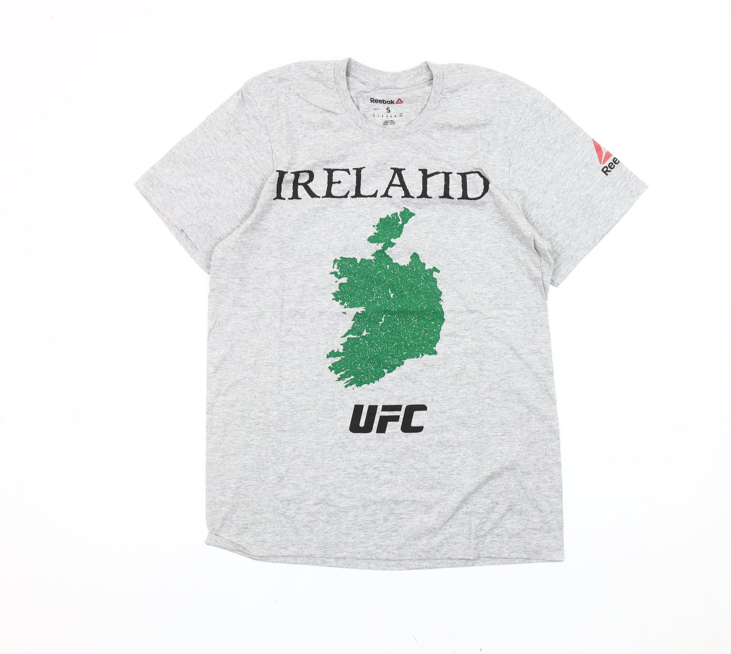 Reebok UFC Ireland Men’s Grey Graphic T-Shirt Size S