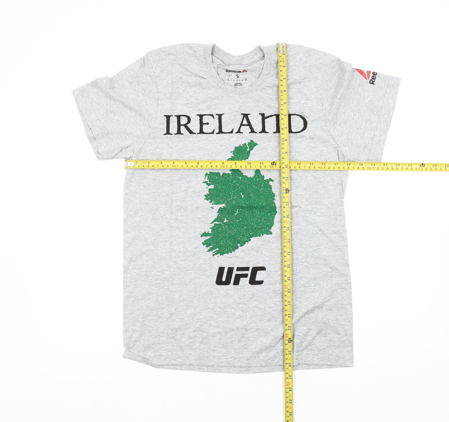 Reebok UFC Ireland Men’s Grey Graphic T-Shirt Size S