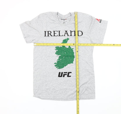 Reebok Men’s Grey Ireland UFC Graphic T-Shirt Size L