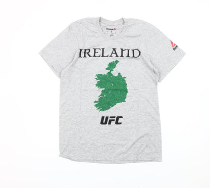 Reebok Men’s Grey Ireland UFC Graphic T-Shirt Size L
