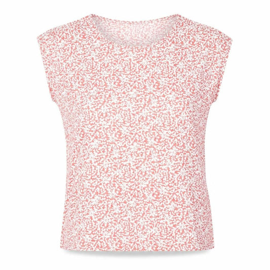 ESMARA Womens Pink Floral Cotton Sleeveless T-Shirt Size 12