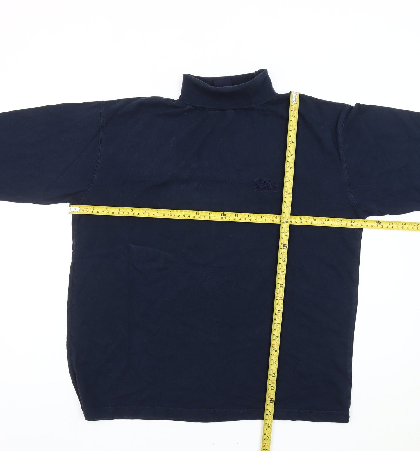 Mens UK Size M Cotton Traders Blue Pullover Sweatshirt