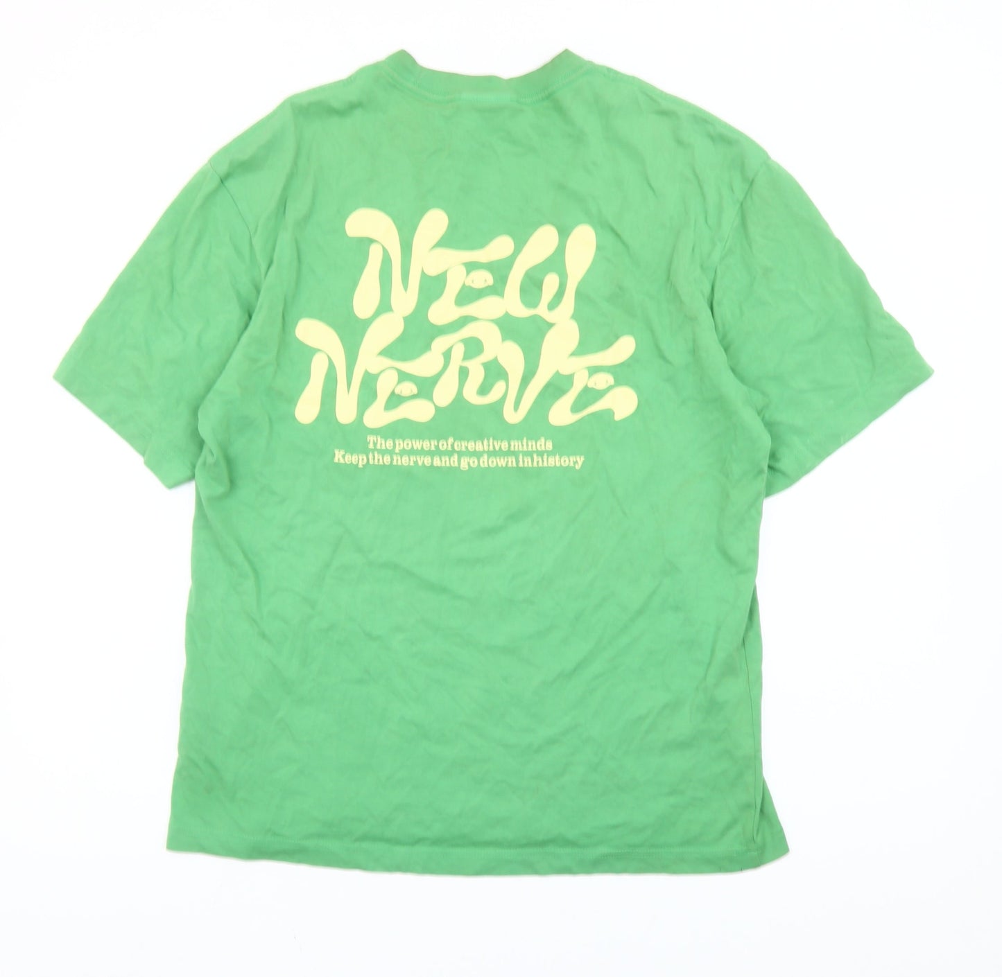 Womens UK Size S H&M Green Basic T-Shirt
