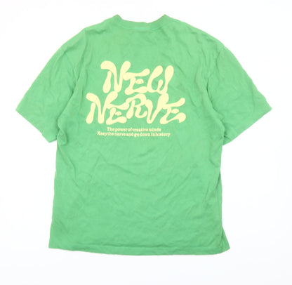Womens UK Size S H&M Green Basic T-Shirt