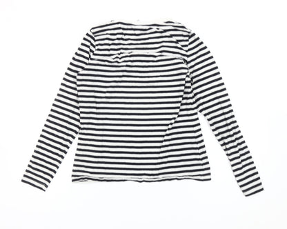 Womens UK Size 12 H&M Black Basic T-Shirt