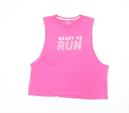TRN Active Womens Pink XL Sleeveless Tank Top Ready To Run