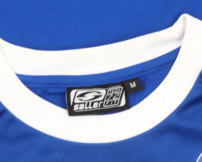 Saller Men's Blue Medium Football Jersey Shirt Short Sleeve Athletic
