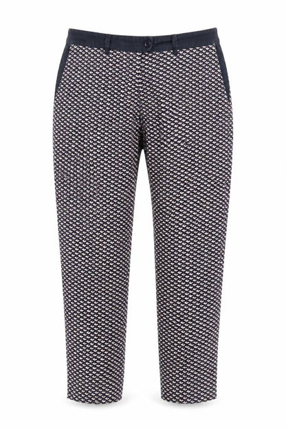 Liu Jo Womens Multicoloured Geometric Slim Trousers Size 14