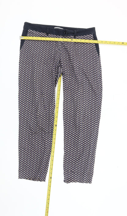 Liu Jo Womens Multicoloured Geometric Slim Trousers Size 14