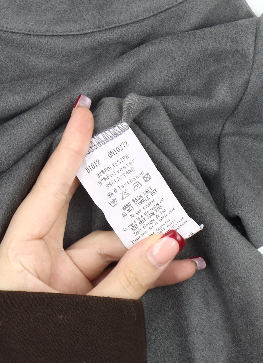 AX Paris Women Grey Bodycon Mock Neck Short Sleeve Dress Size 10