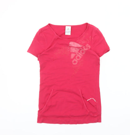 Womens UK Size 8 adidas Pink Basic T-Shirt