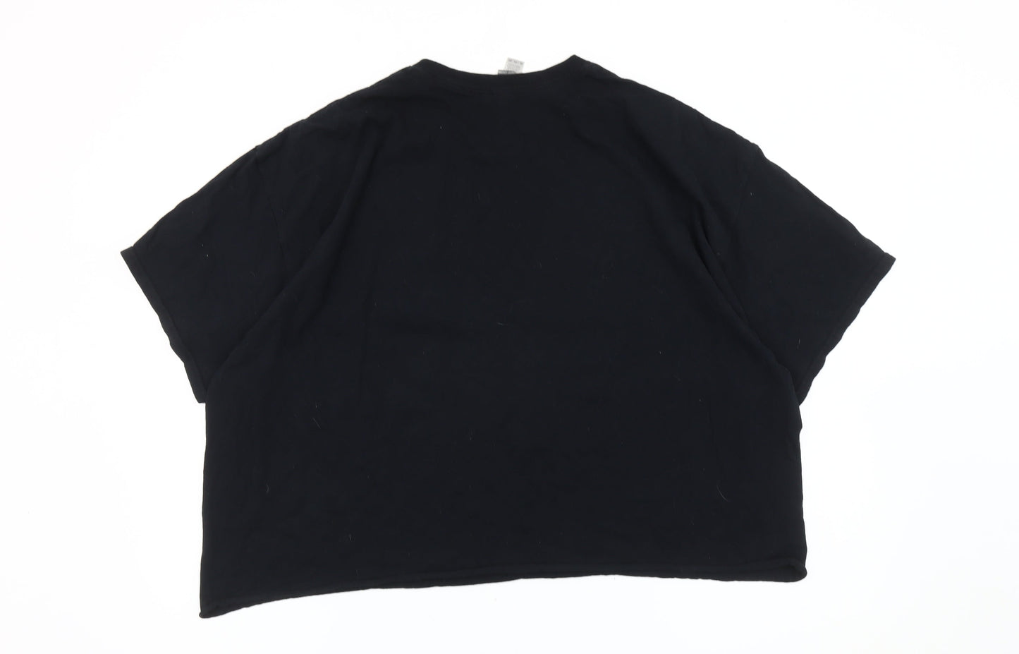 Womens UK Size 2XL Gildan Black Basic T-Shirt