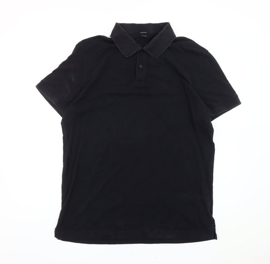 Hugo Boss Men's Black 2XL Pima Cotton Polo Shirt