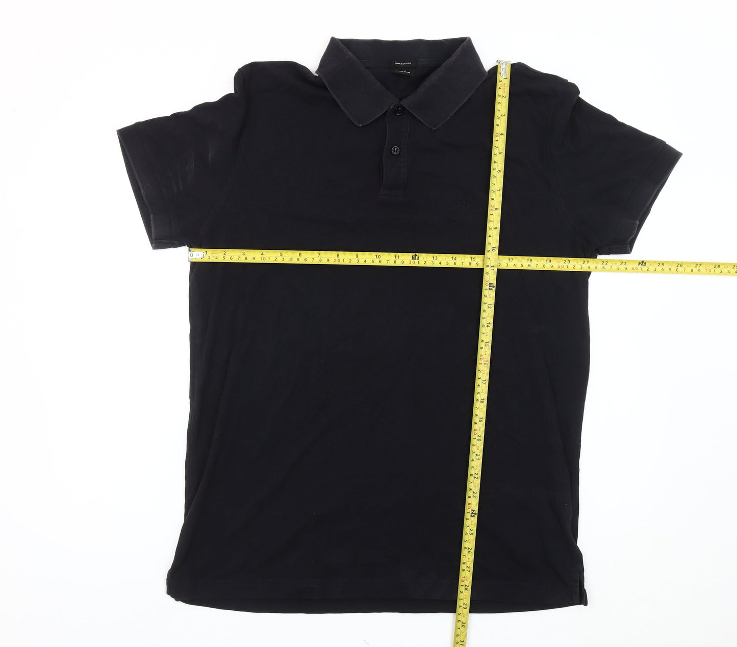 Hugo Boss Men's Black 2XL Pima Cotton Polo Shirt