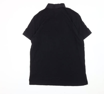 Hugo Boss Men's Black 2XL Pima Cotton Polo Shirt