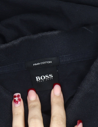 Hugo Boss Men's Black 2XL Pima Cotton Polo Shirt