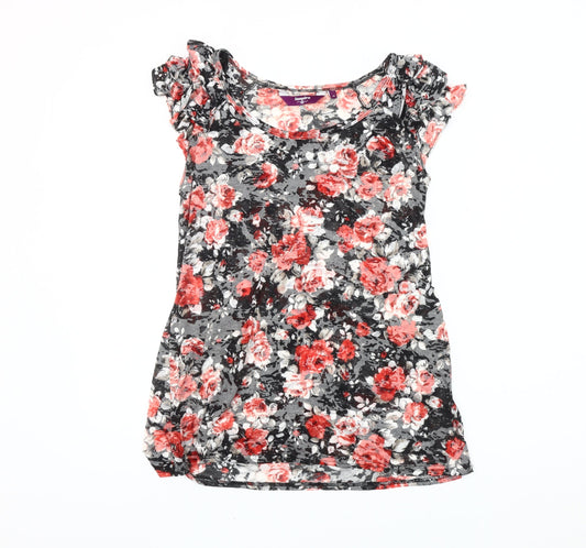 New Look Women’s Multicoloured Floral Ruffle Blouse Size 18